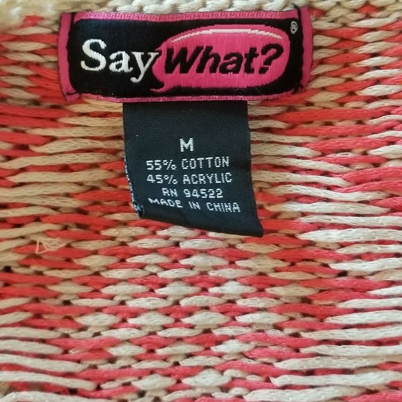 Orange Tan Striped Pattern Sleeveless Fringed Knit Vest M - Picture 5 of 6